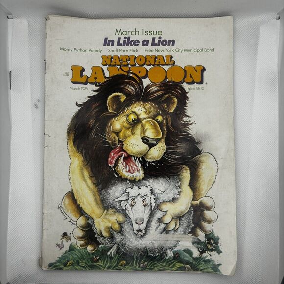 National Lampoon Magazine March 1976 In Like a Lion Monty Python Satire Humor - Picture 1 of 4